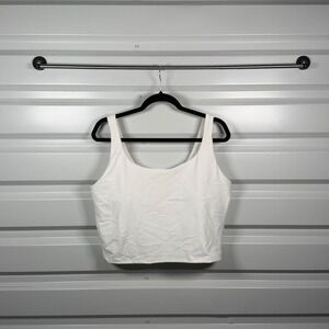 Old Navy Active PowerSoft White Crop Tank Top with Built-In Bra Womens 2x